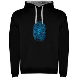 Kruskis Skier Fingerprint Two-colour Hoodie  XL Homem