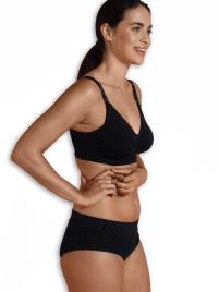 Soutien acolchoado, sem costuras, especial gravidez e amamentação, da  preto escuro liso