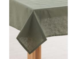 Toalha de Mesa BELUM impermeável resistente a manchas Linho 100% Army Green (400x150 cm)