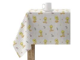 Toalha de Mesa BELUM de resina resistente a manchas Tweety 2 Beige (200x140 cm)