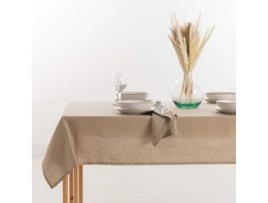 Toalha de Mesa BELUM impermeável resistente a manchas Linho 100% Taupe (200x150 cm)
