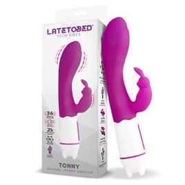 TONNY VIBRADOR USB G SPOT 36 FUNÇÕES SILICONE ROXO