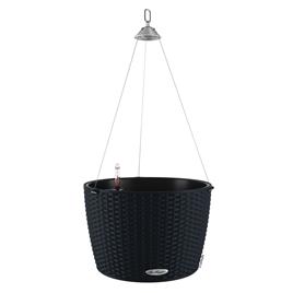 LECHUZA Vaso suspenso NIDO Cottage 35 ALL-IN-ONE preto grafite