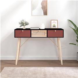 vidaXL Mesa consola c/ gavetas 105x30x75 cm derivados de madeira