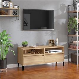vidaXL Móvel p/ TV 100x34,5x44,5 cm derivados madeira carvalho sonoma