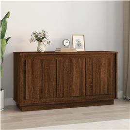 vidaXL Aparador 102x35x55 cm derivados de madeira carvalho castanho