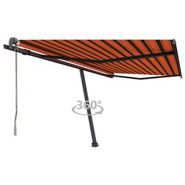 vidaXL Toldo automático independente 400x350 cm laranja e castanho