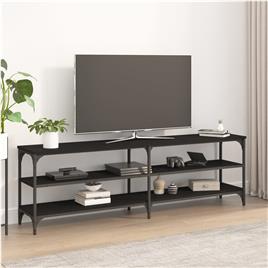 vidaXL Móvel para TV 160x30x50 cm derivados de madeira preto