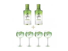 2 GARRAFAS DE GIN G'Vine Floraison + 4 TAÇAS ICON SPIRITS