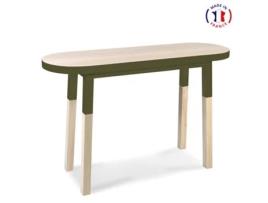 Consola Alta Oval MON PETIT MEUBLE FRANÇAIS (Castanho - Madeira - 100 x 45 x 100 cm)