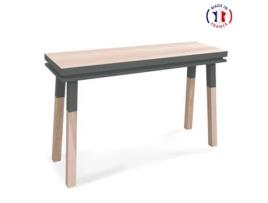 Consola Retangular MON PETIT MEUBLE FRANÇAIS (Cinzento Chocolate Tanis - Madeira - 140 x 90 x 45 cm)