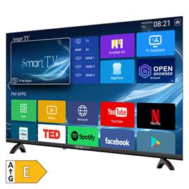  - ESMART Televisão Smart TV Frameless FHD, 43, 1920 x 1080, Preto