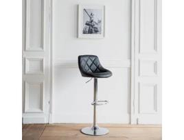 Banco de Bar HAPPY GARDEN Jasper (Polipele - Preto 48 x 46 x 106 cm cm)