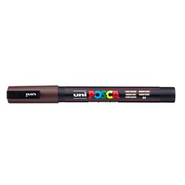POSCA Marcador PC-3M, Ponta Redonda Fina 0,9 a 1,3 mm, Castanho Escuro