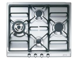 Placa de Gás SMEG SER60SGH3 (Gás Natural - 60 cm - Inox)
