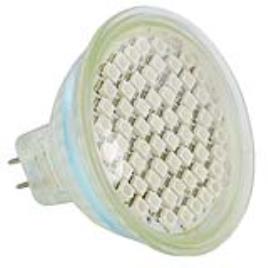 Lampada 60 LEDs SMD3528 12V MR16 3W Cor Vermelho