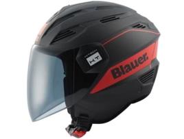 Capacete BLAUER HT Preto Mate- Vermelho (XL)