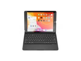 Capa e Teclado Bluetooth YKCLOUD F102B para iPad 10.22021/2020/2019/iPad Air 10.5/iPad Pro10.5 (Inglês - Preto)