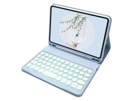 Capa e Teclado Bluetooth YKCLOUD Ts006D para iPad Mini6 (Inglês - Azul)