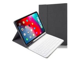 Capa e Teclado Bluetooth YKCLOUD Rk11 para iPad Air4 2020 10.9/iPad Pro112021/2020/2018 (Inglês - Preto)