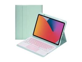 Capa e Teclado Bluetooth YKCLOUD B3011C para iPad Air4 2020 10.9/iPad Pro112021/2020/2018 (Inglês - Verde)