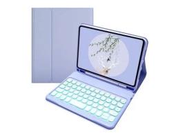 Capa e Teclado Bluetooth YKCLOUD Ts006D para iPad Mini6 (Inglês - Violeta)