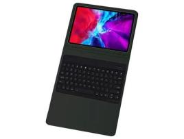 Capa e Teclado Bluetooth YKCLOUD Ym97 para 2018&2017iPad/Pro9.7/Air2/Air (Inglês - Preto)