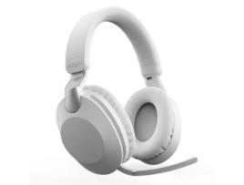 Auscultadores Bluetooth KARMADALE silver And White New WirelessLarge-Capacity Luminous Subwoofer Game Gaming Folding Headset B2