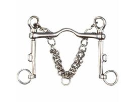 Cabeçada de cavalo em aço inoxidável com furo de língua TATTINI