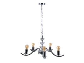 Candeeiro de Teto BIGBUY HOME 63,5 x 60,5 x 91 cm Cristal Metal Prata