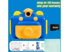 Câmara Instantânea Infantil WEB2O Photo Toy com Papel Térmico 1080P HD