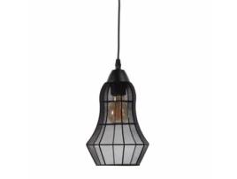 Candeeiro de Teto BIGBUY HOME Tecido Sintético Preto Metal