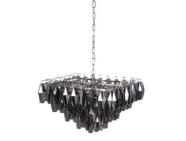 Candeeiro de Teto BIGBUY HOME 58 x 58 x 44 cm Cristal Metal Prata