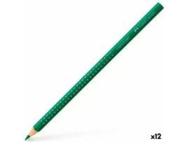 Lápis de Cores FABER-CASTELL Colour Grip Verde Esmeralda 12 Unidades