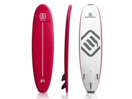 Prancha de Surf WATERFALL Soft Top Rise 8'4 V2 com 3 stringers um leash e 3 quilhas