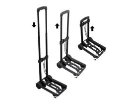 Carrinho de Transporte GLOBALMIX em Aluminio Dobrável e Retratil com 2 Rodas (Até 40Kg)