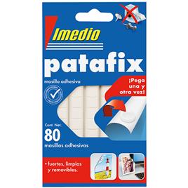 Imedio Patafix Masilla Adhesiva Blanca - Fuertes, Limpias y Removibles - 80 Piezas