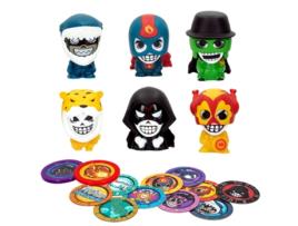 Figuras de Ação SUPERMASKED Pack 6 com Tazos e Powerdiscs (Idade Mínima Recomendada: 4 anos)