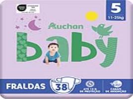 Fraldas Auchan Baby Tamanho 5 11-25kg 38un