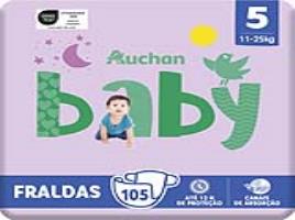 Fraldas Auchan Baby Tamanho 5 11-25kg 105un