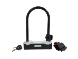 Fechadura metálica de bicicleta com chave plana de aço + suporte NEWTON