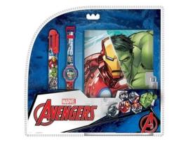 Relógio KIDSEUROSWAN Conjunto Caneta e Diario Secreto Avengers (Idade Mínima Recomendada: 3 anos)