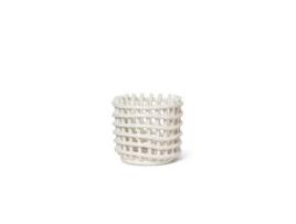 Cestos FERM LIVING (Ø 16 cm x A 14.5 cm - Cerâmica - Branco)