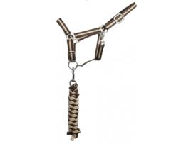 Cabresto duplo de cavalo + corda de chumbo T de T