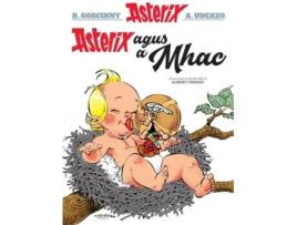 Livro asterix agus a mhac (asterix in irish) de albert uderzo (irlandês)