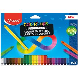 Maped Lápis de Cor Color’Peps Infinity, Corpo Triangular, 24 Unidades