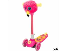 Patinete Scooter K3yriders Flamingo Cor de Rosa 4 Unidades