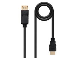 Nanocable 10.15.4310/ Displayport Macho - Cabo Conversor HDMI Macho/ 10m/ Preto