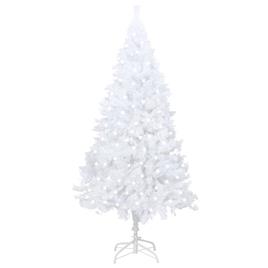 vidaXL Árvore de Natal artificial c/ LEDs e ramos grossos 240cm branco