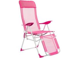 Cadeira de Praia LOLAHOME (Rosa - Alumínio - 115x61x66 cm)